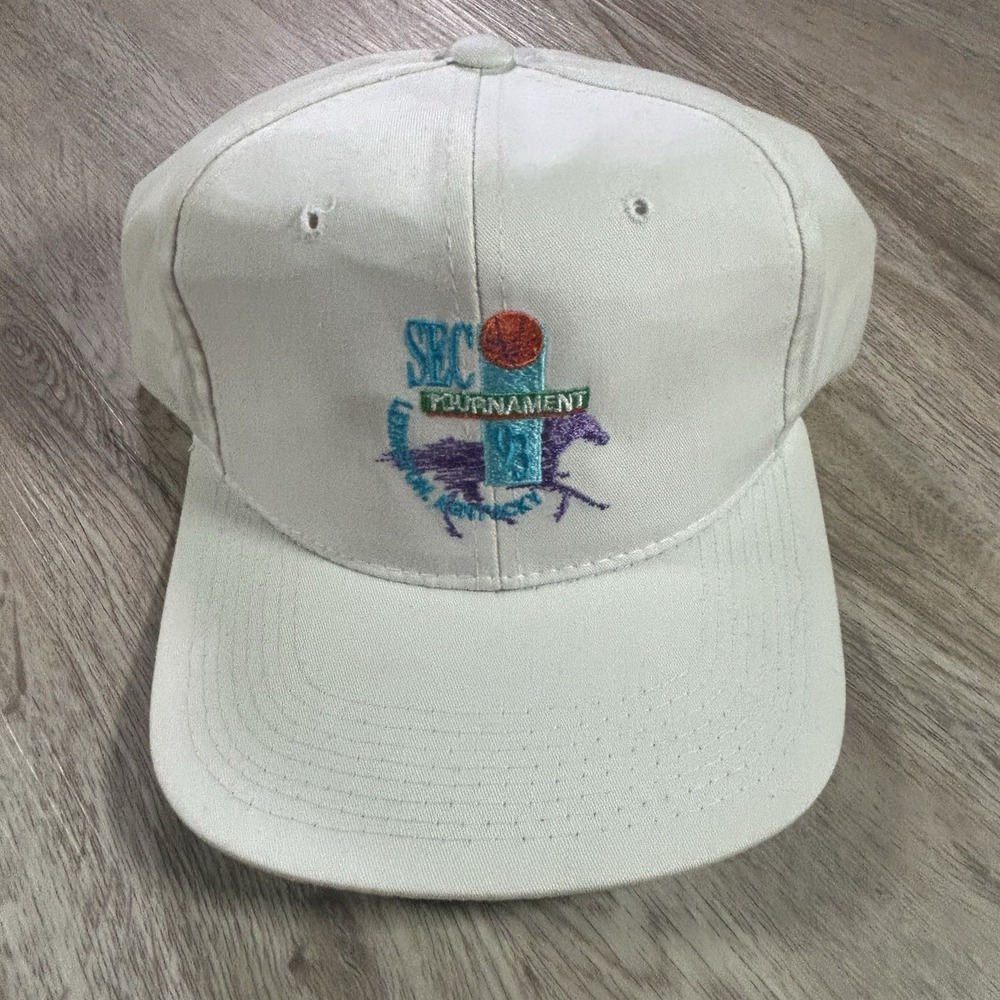 VTG 1993 SEC Championship Snapback Hat College Kentucky White Yupoong Cap